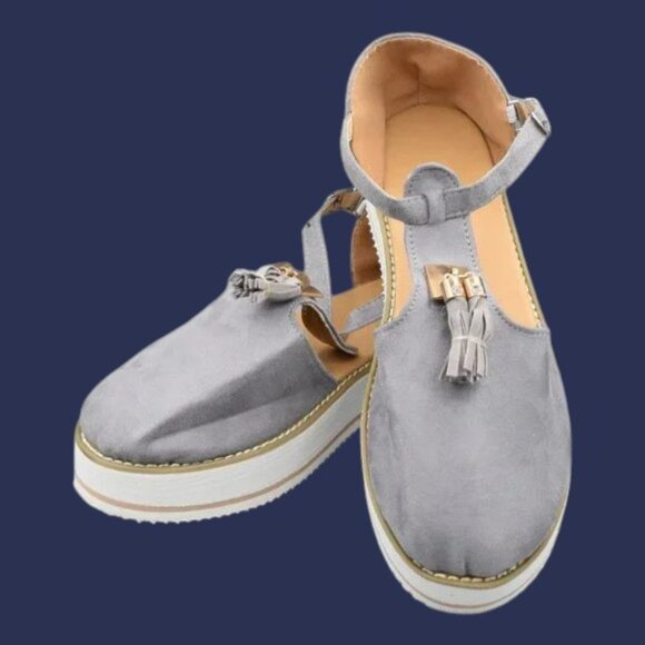 Orthopedic Casual Platform  w/breathable Leather Walking Shoes - Picture 3 of 11